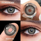 Popxstar  1 Pair Dark Black Color Contact Lenses for Eyes Natural Brown Grey Eye Contacts Beautiful Pupils Makeup Lens Yearly Use