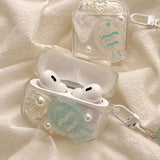 Popxstar Glue-dropping pearl shell fish is suitable for Apple headset case airpods4 wireless Bluetooth airpodpro2 three generations