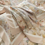 Popxstar  Premium 100% Cotton Brushed Bedding Set Flowers Prints Oil Painting Style Duvet Cover Flat/Fitted Bed Sheet Pillowcases 4Pcs