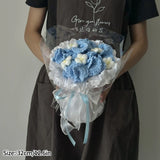 Popxstar  Finished Flower Bouquet Mother's Day Gifts Flower Artificial Flower Gifts Bride Wedding Flower Bouquet Graduations Bouquet Gifts