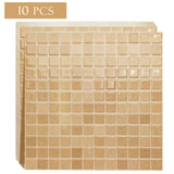 10/30 PC Self-Adhesive Wall Tile Kitchen Backsplash  Suitable for Kitchen Wall Decoration Square 10.5" x 10.5" 3D Mosaic Style