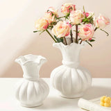 Pumpkin shaped ceramic vase hydroponics dried flowers flower arrangement desktop ornament home living room study decoration