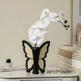 Popxstar  3D Resin Butterfly Vase Retro Style Table Decoration & Accessories Floral Arrangement Display Bottle Living Room Decor Gift