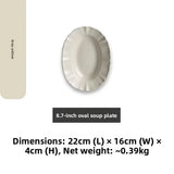 Popxstar  Camus Say Classic Medieval Sle Dert And Main Course Plate Sal Plate Cerc Pure Color French Sle Dining Utensils