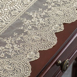 Lace fabric Embroidery table runner European American style dustproof tablecloth for Dressing table, dining table, coffee table