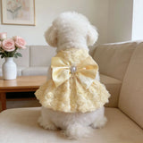 Pet Spring Wedding Dress Dress Cute Pet Cat Dog Teddy Vest Coat Puppy Clothes Dog Dresses for Small Dogs