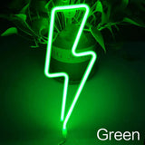 Creative LED Lightning-shaped Festival Home Atmosphere Lamp, Stylish Neon-style Design, Multicolor Light Decor