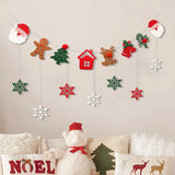 Popxstar Christmas Party Background Flag Pendant Cartoon Cute Snowflake Decoration 1 Set 1 Piece