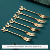 Popxstar  Household Stainless Steel Fork Fruit Fork Storage Dining Table Kitchen Decor Small Spoon Chopsticks Storage Box Home DecorationF