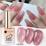 popxstar UR SUGAR 15ml Jelly Milky White Translucent Color Gel Polish Semi Permanent UV Gel Nail Art Soak Off Gel Varnish Latest Fashion