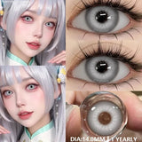 Popxstar 1pair Colored Contact Lenses Purple Eye Lens Yearly Cosplay Blue Green Cosmetic Contacts Helloween Soft Makeup Pupils
