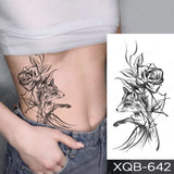Popxstar Waterproof Temporary Tattoo Sticker Japanese Phoenix Flame Flash Tatto Feather Totem Body Art Arm Leg Waist Fake Tatoo Men Women