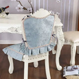 Minimalist Ruffled Edge Cushion Household Solid Color Stool Dust Cover Four Seasons Universal Anti Slip Chair Cushion Back Mat