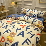 Popxstar  New Fashion Print Queen Size Bedding Set King Size Daisy Printed  Duvet Cover Set with Flat Sheets Cozy Durable Bedding Sets