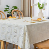 New Style Washable PVC Waterproof Oil Resistant Tablecover Rectangular Printed Table Mat Household Hot Stamping Tea Tables Cloth