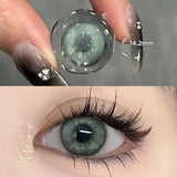 Graded 1pair Color Contact Lenses Mixblood Softlens 12months