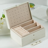 Popxstar 1 Three-layer Large Capacity Multi-functional Ring Box Necklace Box Watch Storage Box Jewelry Earrings Box Bracelet Valentine's