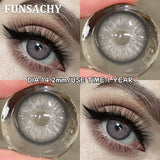1 Pair Colored Brown Contact Lenses for Eyes Natural Soft Lens Women Makeup Lens Cosmetics Gray Pupils Yearly Daily Use