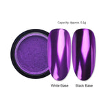 Popxstar Aurora Pearl Nude Pink White Nails Glitter Dust Chrome Moonlight White Rubbing on Powder Shell Mirror Pigment Nail Art Supplies