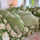 Small fresh pastoral cotton printing four-piece series bed sheet family student dormitory four-piece set