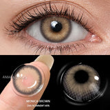 Popxstar  1Pair Contact Lenses for Eyes Color Natural Brown Beauty Yearly Cosmetic Contacts Eyes Makeup Eye Contacts Brown Lens