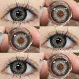 Popxstar  1 Pair 14.5MM Large Diameter Color Contact Lenses Big Eyes Black Contacts For Eyes Brown Lenses Cosmetic Contact Lenses