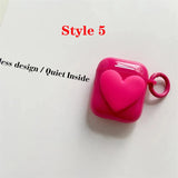 Popxstar Rose Heard Design Case For Airpods 3 2 1 Pro Fidget Toys Soft Silicone Cover For Airpods 2 3 Pro Spring Fexible Keychain