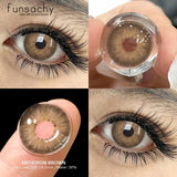 Popxstar  Color Contact Lenses for Eyes 1 Pair Gray Fashion Cosmetic Lenses Green Pupils Gray Natural Eye Contacts Women Eye Lens