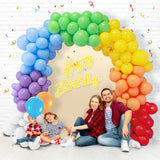 Popxstar 163Pcs Multicolor Balloon Garland Arch Kit Latex Different Size Background Balloon Party Supplies Decoration Colorful Balloons