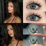 Two Pieces Diamond Collection Color Contact Lenses Myopia Contact Lenses with Diopter Lenses and Eye Contact Free Shipping New