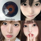 Popxstar  -2pcs/pair Gray Colored Contact Lenses for Eyes Beauty Purple Halloween Makeup Lens Natural Look Brown Blue Big Eye Lens