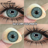 1Pair Lenses Fashion Colored Contacts Lenses for Eyes Soft Yearly Brown Contacts Eyes Makeup Color Blue Lens