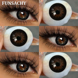 Popxstar  1 Pair Natural Color Contact Lenses for Eyes Brown Lenses Colorcon Korean Lens Yearly Beautiful Grey Eyes Big Black Len