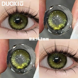 Popxstar  1Pair New Color Contact Lens Pupils Nature High Quality Myopic Green Lens Blue  Eyes - 0.00 to- 8.00 Diopter Lenses