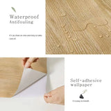 Popxstar 1 Roll Pvc Oil-proof Wood Grain Sticker Self-adhesive Wallpaper For Kitchen Countertop Furniture Cabinet Table Wall Renovation