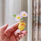 Popxstar Mini Ceramic Vase Design Magnet,set Refrigerator Magnet, DIY Fridge Magnet for Flower,Refrigerator Decorations
