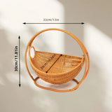 Popxstar  Cat Hammock with Bracket Indoor Hanging Pet Beds for Cats and Small Pets Weight Bearing 6.61 Pounds (3 Kilograms) Rattan Design