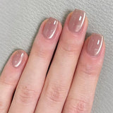 Popxstar  24pcs Solid Color Red False Nails Cat's Eye Short Square Fake Nail Art Simple Wearable Full Cover Nail Tip Press on Nails Set