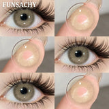 1 Pair Natural Gray Lenses Color Contact Lenses Doll Black Big Eye Contacts Makeup Cosmetics Yearly Use Blue Color Lens