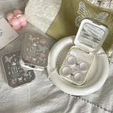 Popxstar Two Pack Contact Lens Case For Girls Portable Mini Contact Lens Box Contact Lens Container Soak Storage Kit