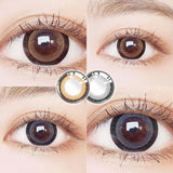 Colored Lenses For Eyes Beauty Makeup Yearly Brown Lenses With Degree Cosmetic Natural 2pcs/pair Myopic Large Diameter Lens