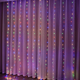 Popxstar 3/4/6m Curtain LED String Lights Garland USB Festoon Remote Control Fairy Garland Lights Christmas Decoration for Bedroom Home