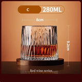 Popxstar  1-4PCS Tumbler Whiskey Glass With Base Crystal Whiskey Glasses Rotating Spinning Wine Brandy Glass Cup Drinkware For Bar Home