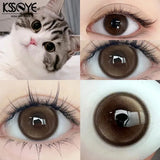 Popxstar  2PCS Colored Contact Lenses Korean Myopia Degree -0.00 to -8.00 Natural Lenseses Soft Lens Eye Beauty Pupil ﻿Green Lenses