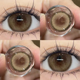 New 1 Pair Contact Lenses for Eyes with Degree 0~-8.00 Brown Pupils for Natural Fashion Korean High Quality Lenses