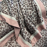 Popxstar  800TC Lyocell Cotton Soft Silky Luxury Bedding Set Leopard Print Wide Edge Duvet Cover Flat/Fitted Bed Sheet Pillowcases 4Pcs