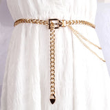 Popxstar Multi Layer Metal Chain Belts Women Waistbands Long Tassel Waist Chain Dress Jeans Belts Lady Waistband Belts Women Body Chain