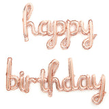 Popxstar 2pcs/set Happy Birthday Balloons Pink Purple Aluminium Foil Balloon Birthday Party Decoration Suppries Home DIY Accessories Prop