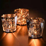 Diamond-shaped Rechargeable Night Light Crystal Atmosphere Table Lamp  for Bedroom Living Room Bar Bedside Party Decor Lighting
