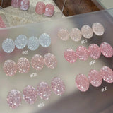 1-6pcs TC New Pink Naked Rose Crushed Diamond Gel Nail Polish Sparkling Explosion Flash Crystal Nail Art Shop Special